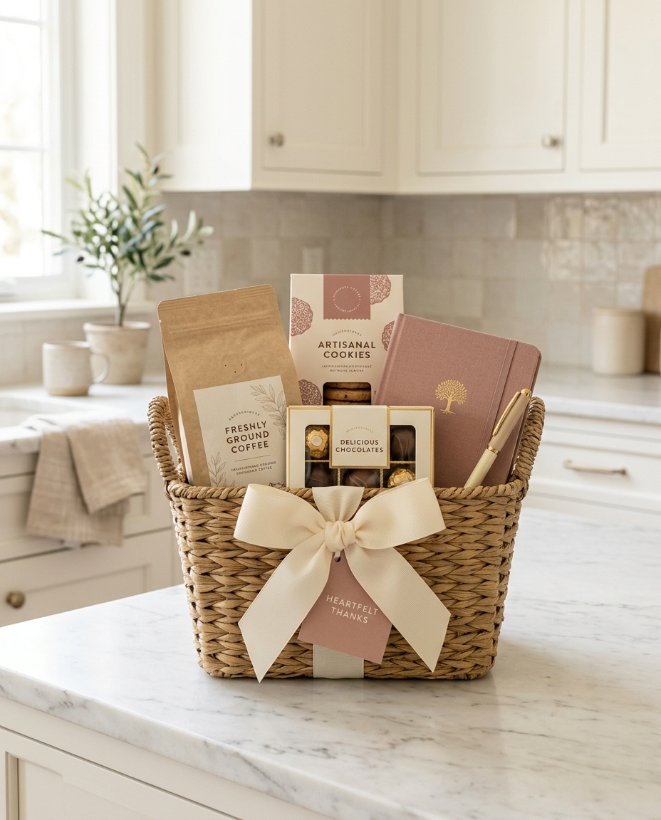 Coffee & a Fresh Page — gift basket by Linda's Thoughtful Baskets